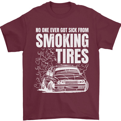 Burning Tires Auto Drifting Herren Maglietta 100% Baumwolle