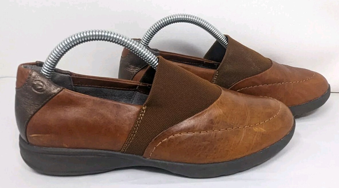 Womens ARAVON Size 7 Brown Leather Shimmer Clogs Loafers Style Shoes Womens ARAVON Size 9.5 Brown Leather Shimmer Clogs Loafers  main image 2