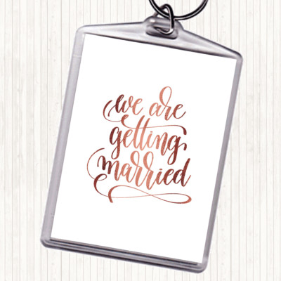 Schlüsselanhänger Schlüsselring Roségold Wir heiraten Zitat Taschenanhänger