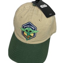 Disney Star Wars Baby Yoda Hat Baseball Cap Snack Time Embroidered One Size NWT