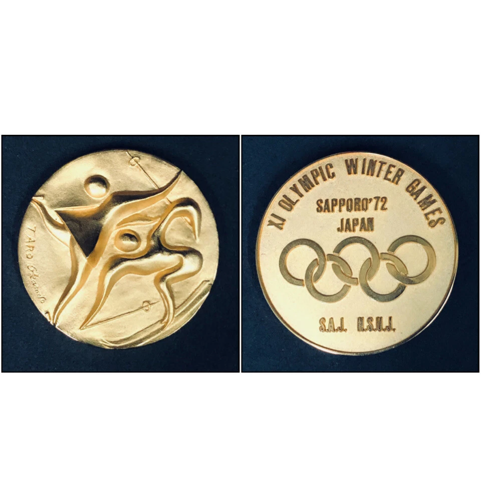 Gold Olympics Fan Apparel and Souvenirs Sapporo 1972 Event for