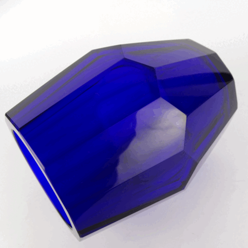 Royal Blau Vase, Josef Hoffmann, Moser, Wiener Werkstätte, Austria um 1920 - Bild 6 von 12