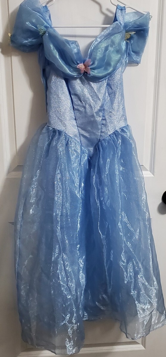 Disney Cinderella Blue Butterfly Princess Halloween Costume Dress Small 4-6  | eBay
