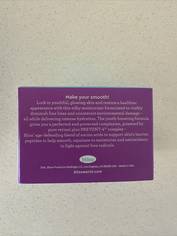 Bliss Youth Got This Prevent - 4 + Crema hidratante de hidratación profunda con retinol puro Foto 3 de 4