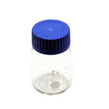 HFS R Laboratory Glass Media Storage Bottles with PP Screw Cap, GL 80, 500 ml