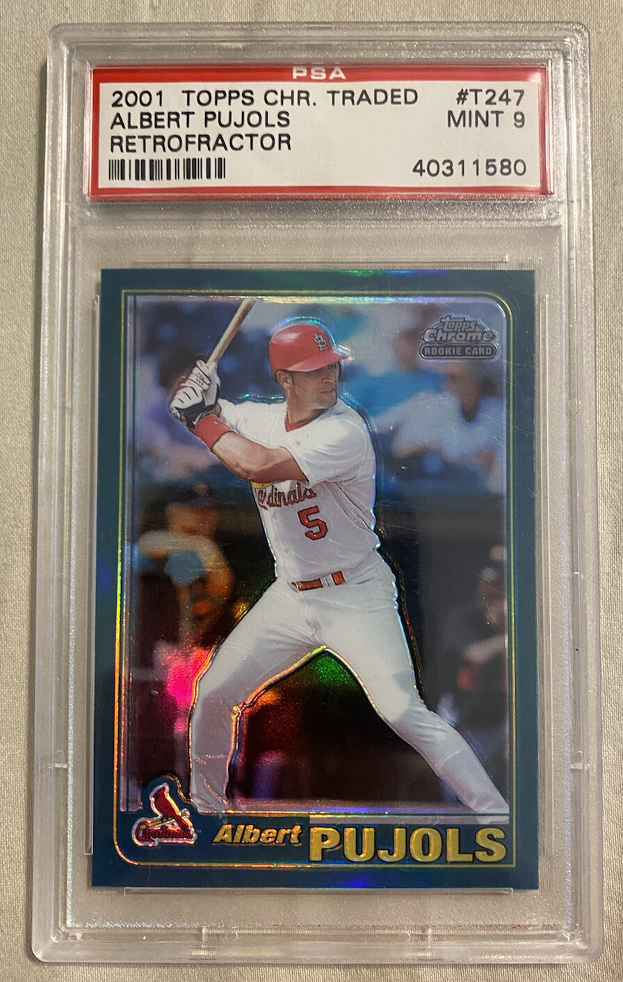 2001 Topps Chrome Traded Retrofractor Albert Pujols T247 ROOKIE RC PSA 9 Mint