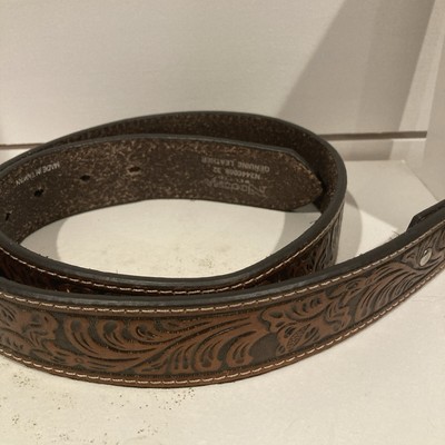 Nocona Tooled Brown Leather Belt 32 Boot Barn Western Cowgirl