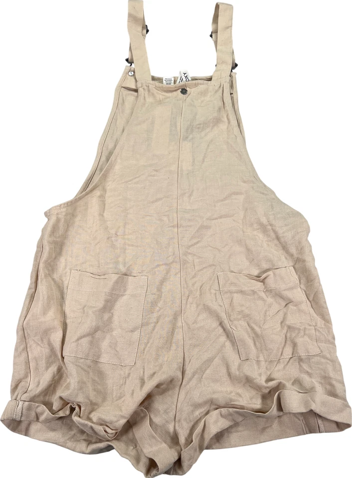 Mono corto de mezcla de lino sin mangas beige Back To Goodbye para mujer Roxy - XS Foto 2 de 3