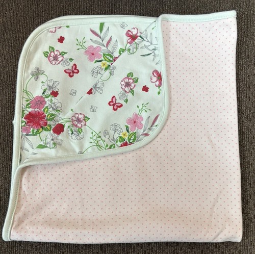 First Impressions Macy’s Floral Butterflies Baby Blanket Security Lovey 26x28 - Picture 2 of 16