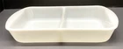 Vintage White Glasbake Rectangle Divided Casserole Baking Serving Dish