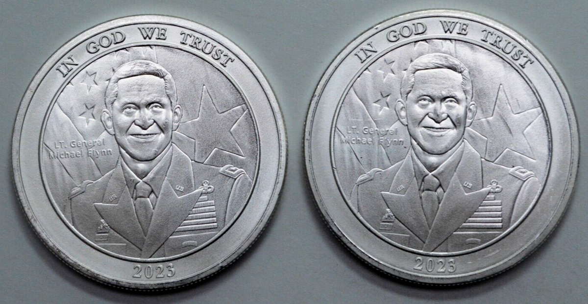 2x 2023 2 Oz 999 Silver Round LT. General Michael Lynn The Truth