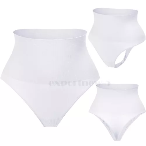 Women High Waist Tummy Control Body Shaper Thong Pants Shapewear Slim Underwear - Picture 18 of 26