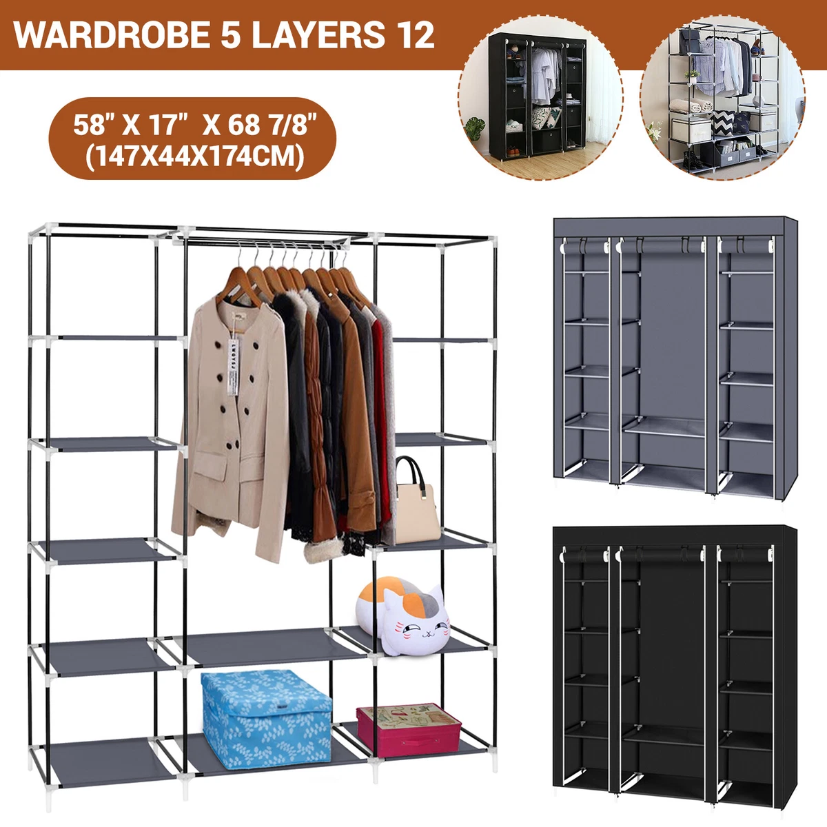 Temporary closet clearance