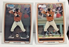 (2) Adam Duvall 2012 Bowman Chrome #BCP44 & Bowman Prospect #BP44 Lot - REDS