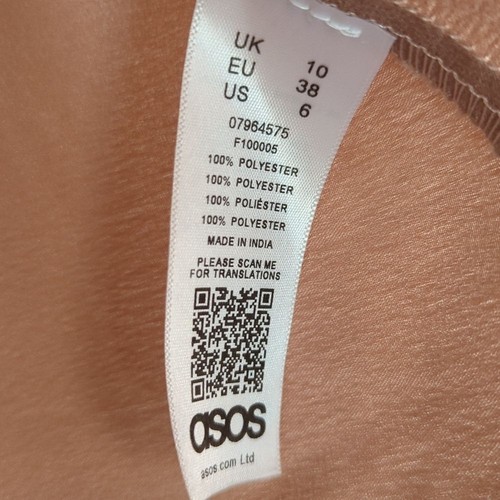 ASOS Copri kimono donna rosa raso ricamato floreale floreale taglia 6 - Foto 6 di 9
