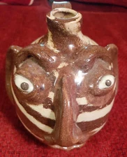 Signed Folk Art Face Jug  by Dale Costner.