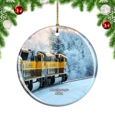 USA America Alaska Railroad Anchorage Christmas ornament city travel souvenir