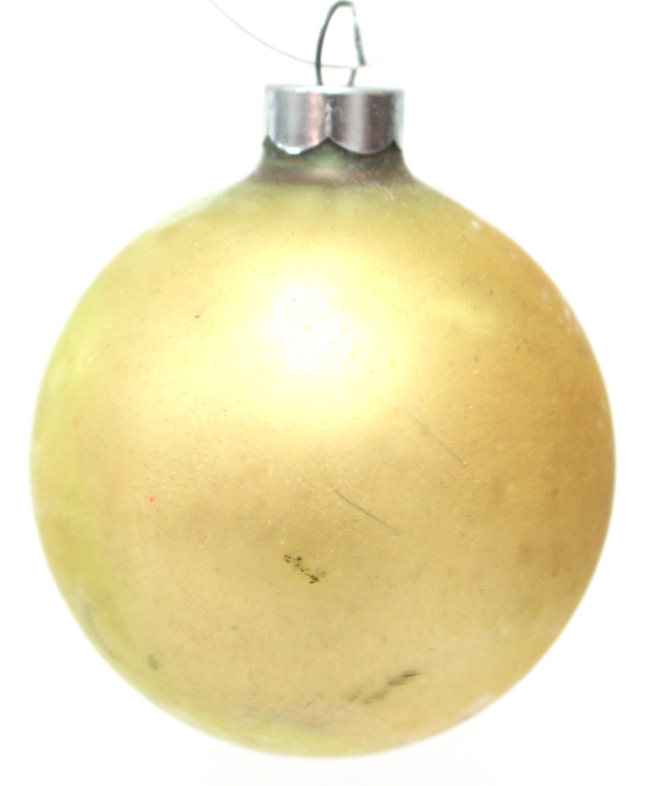 Golden Hand-Blown Glass Ball Christmas Tree Ornament USA-Made  