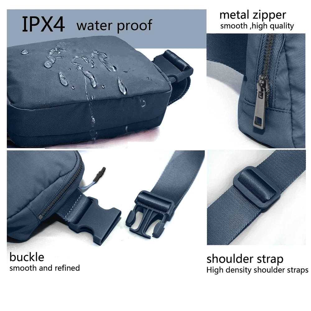 Fanny Belt Bag Waist Pack Crossbody Bags Bum Bag for Running Hiking Travel Wo...