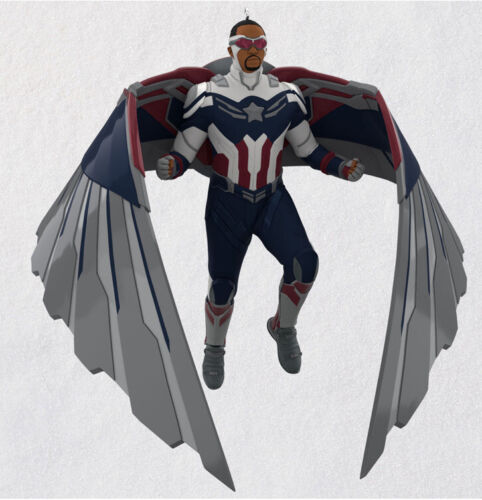 '21 Hallmark Keepsake Marvel Captain America Sam Wilson Falcon soldato d'inverno. - Foto 1 di 1