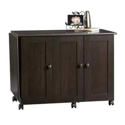 Sauder Craft and Mobile Sewing Cart in Cinnamon Cherry