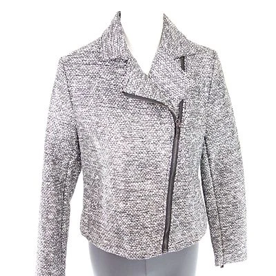 Jacke Sophyline Co Grau Silber Damen Caban De 38 M Wollstruktur Kurz Np 98 Neu - Bild 1 von 4