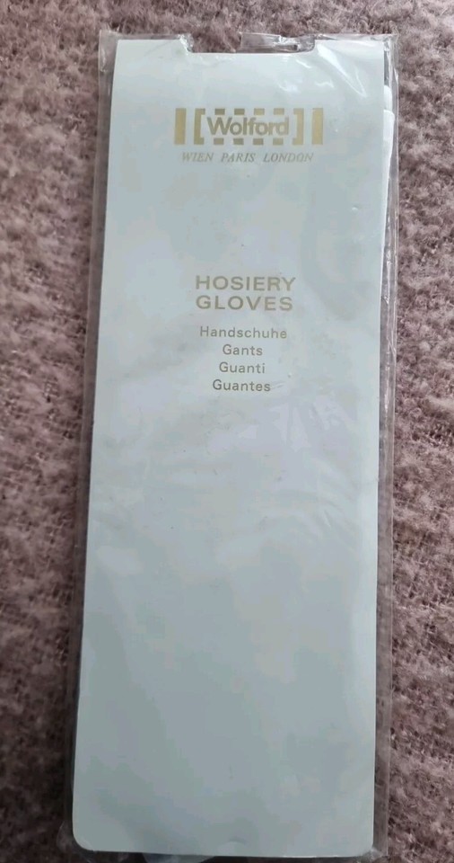 WOLFORD HOSIERY GLOVES WHITE SATIN FOR PUTTING ON STOCKINGS & TIGHTS
