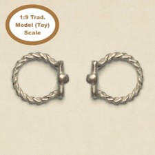 HORSING AROUND Traditional 1:9 Scale TWISTED RING WESTERN SNAFFLE BIT - Silver