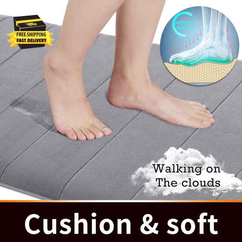 Memory Foam Bath Mat Rug, 24 X 17 Inches, Comfortable, Soft, Non-Slip, Super Abs - Picture 3 of 6