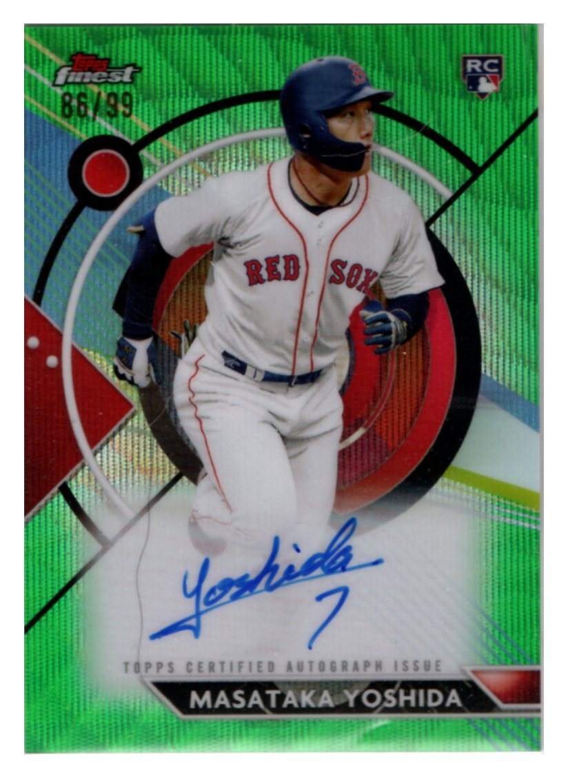 2023 Finest Autographs Green Wave Refractors #FAMY Masataka Yoshida Auto /99