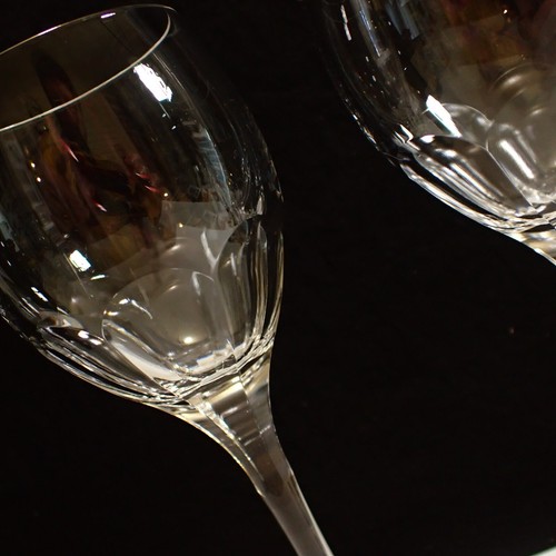 Pair of Vintage Bohemia Crystal Dynasty Wine Glasses - Hock Glasses - Riesling - Picture 12 of 14