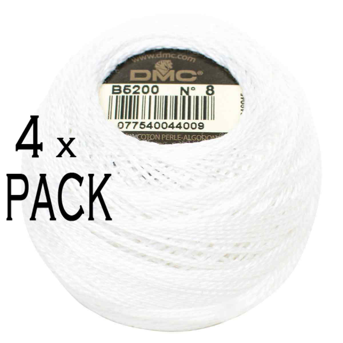 4x DMC Pearl Cotton on a ball Size 8, 10g, 116A/8-B5200