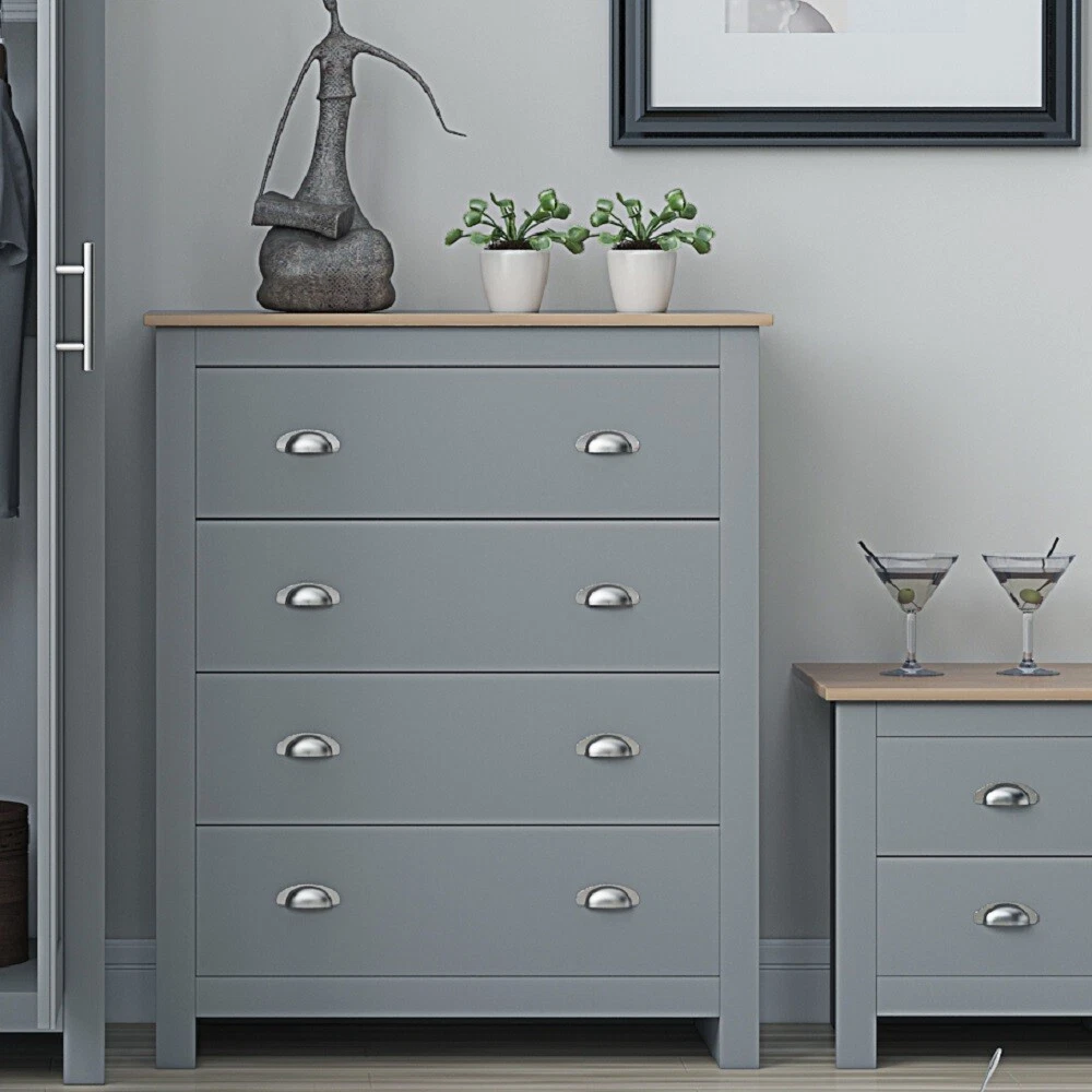 Soft grey chest of drawers deals
