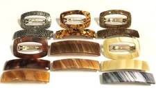 Barrette Helfrance Women Fashion Accessory Long Metal Hair Clip Made in France