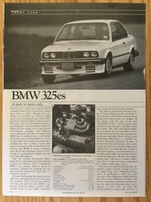 BMW33 Article Short Take BMW 325es September 1986 2 pages