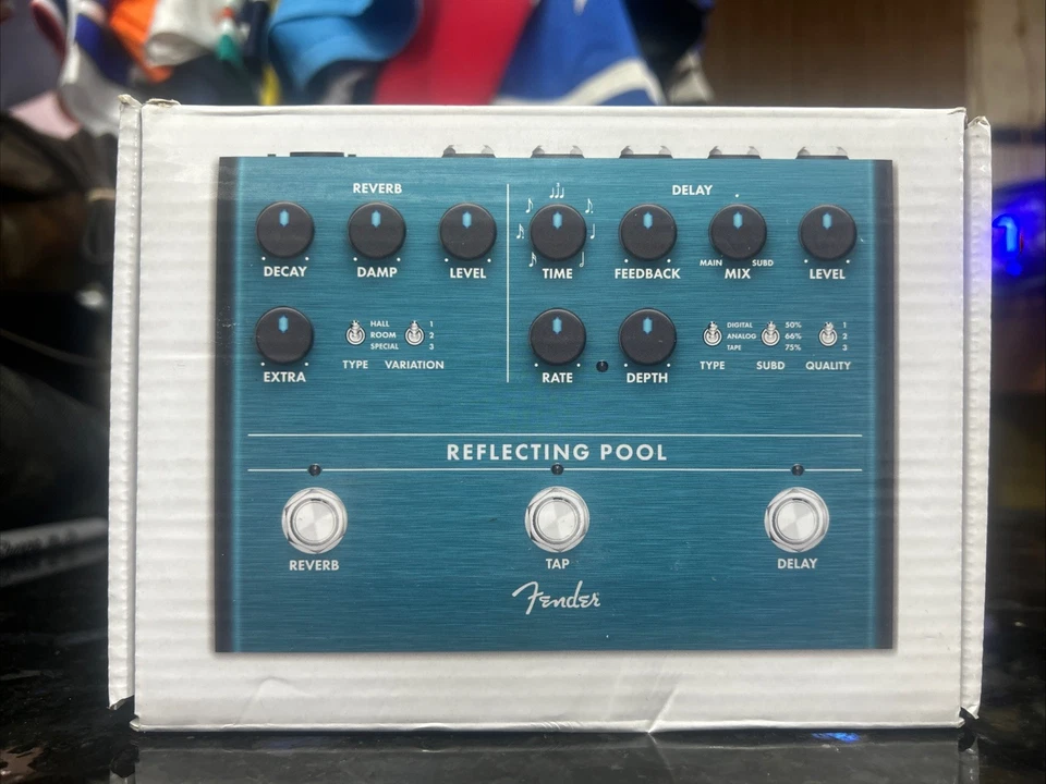 Fender Reflecting Pool Digital Reverb & Delay Pedal for Electric Guitar - Image 1 of 2