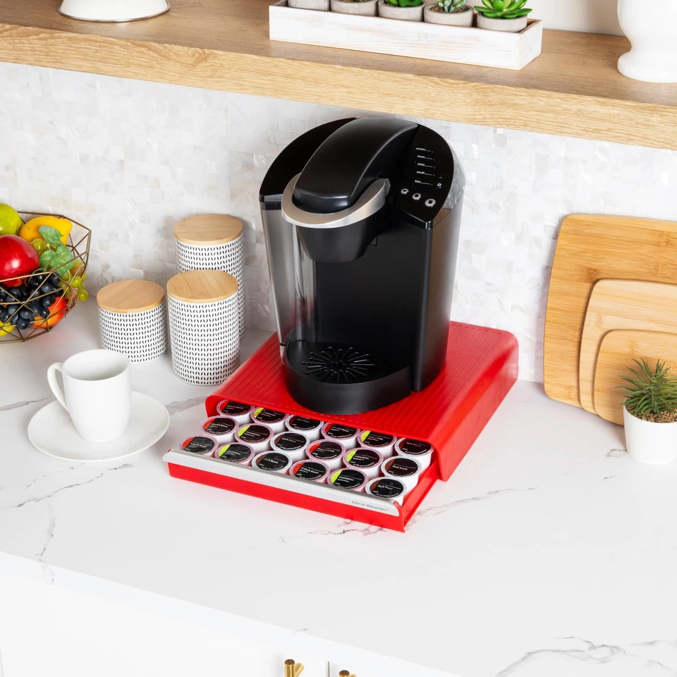 Soporte organizador de cajón Mind Reader para cápsulas de café, 36 almacenamiento, rojo Foto 4 de 4