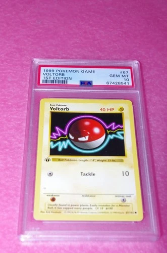 1999 POKEMON BASE SET 1ST EDITION #67 VOLTORB PSA 10 GEM MINT NON HOLO WOTC