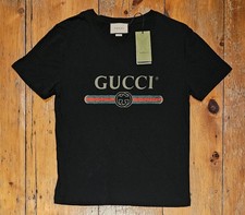 Gucci distressed mens tshirt black size M BNWT and Gucci carrier bag