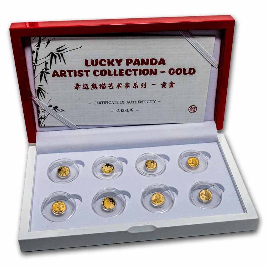 2025 Tristan Da Cunha Lucky Panda Artist 8-Coin Gold Set | eBay