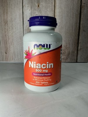 Now Foods Niacin 500 mg 250 Tablets GMP Quality Assured, Vegan, Vegetarian