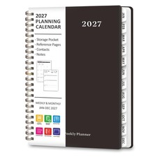 2027 Planner, Weekly and Monthly Calendar Planner Book, JAN 2027 - DEC 2027