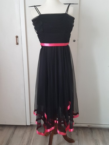 Y2K Lori Ann Party Prom Dress Whimsy Goth Fairy Black