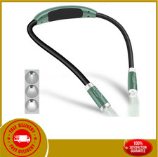 Rechargeable 4 LED Neck Reading Light, 3 Brightness Levels, Army Green 