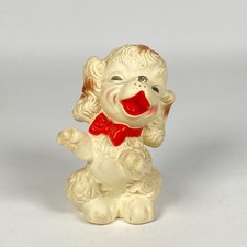 1958 Edward Mobley Rubber Laughing Puppy Dog Squeaky Toy 5" Tall Vintage