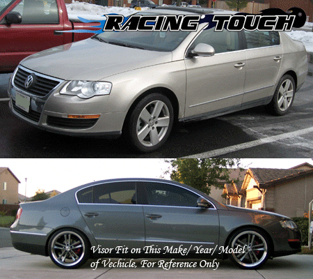 JDM Visors Deflector 4pcs Rain Guard Volkswagen VW Passat 2006 2007 2008 06-08 - Picture 7 of 7