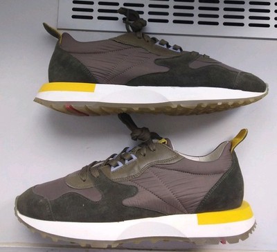 Lloyd Damen Sneakers olive/gelb, Größe 40, Materialmix 26cm neuwertig 