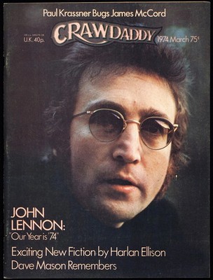 1974 CRAWDADDY Magazine JOHN LENNON Cover HARLEN ELLISON ''Knox'' NEW STORY H3