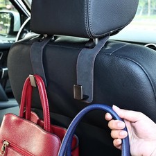 Amooca Car Seat Back Hook Universal Auto Storage Hanger Suede with Metal Car Sea
