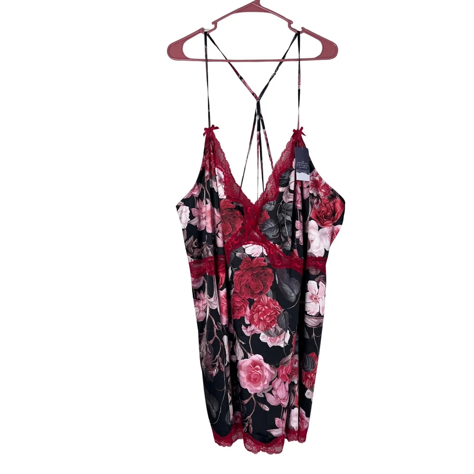 Babydoll de encaje floral cacique quimise 26/28 lencería talla grande ropa para dormir Foto 2 de 4